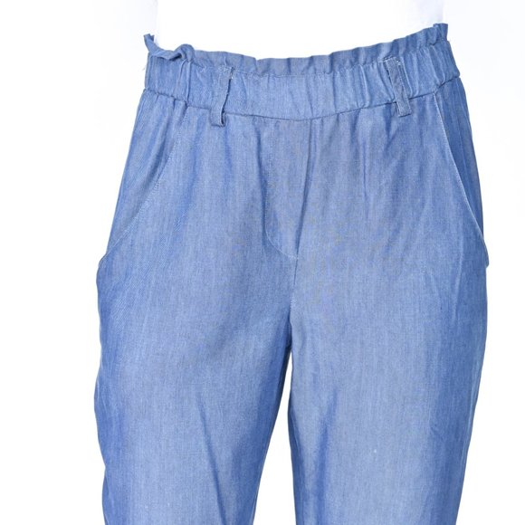 HATCH Maternity Blue Tapered Cropped Pants - Picture 2 of 5
